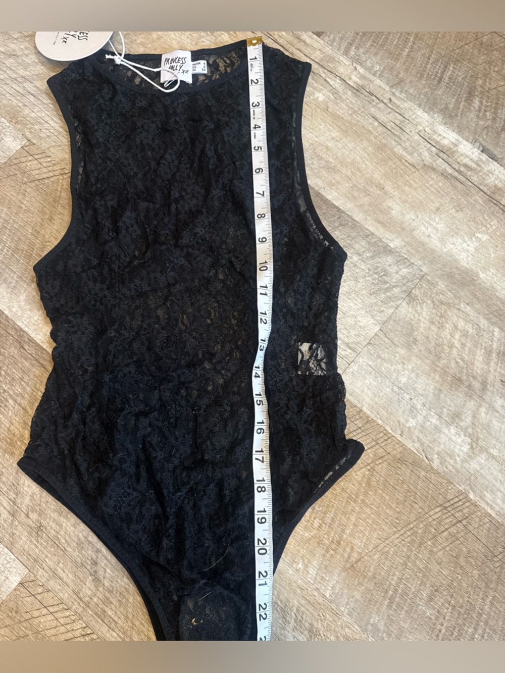 Princess Polly XX size 2, sheer black lace sleeveless bodysuit - Picture 7 of 7